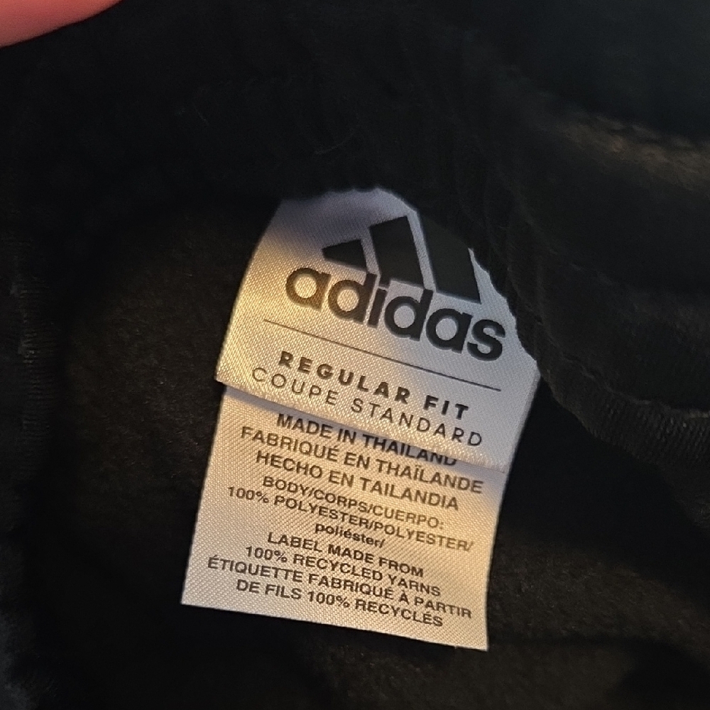 Adidas Kids Black Joggers with White Stripes - Picture 5 of 6